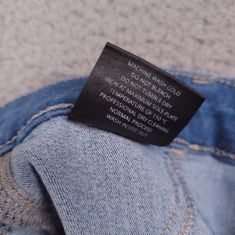 FIT JEANS Size SMALL Frame Skinny Arctic Light Wash Blue Denim 24x28 NEW - Picture 10 of 16